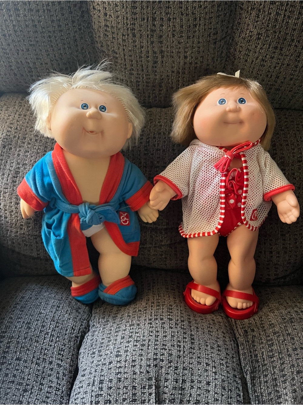 Vintage pair of Cabbage Patch Kids Splashin’ Kids - 1 boy, 1 girl